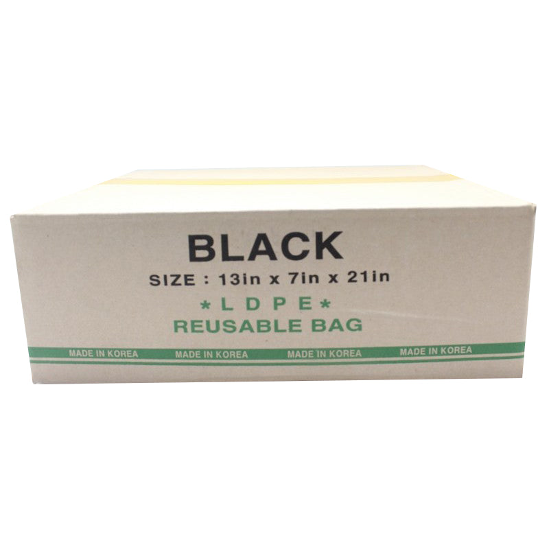 REUSABLE 13X7X21 BLACK KOREA 200 CT 57MIC