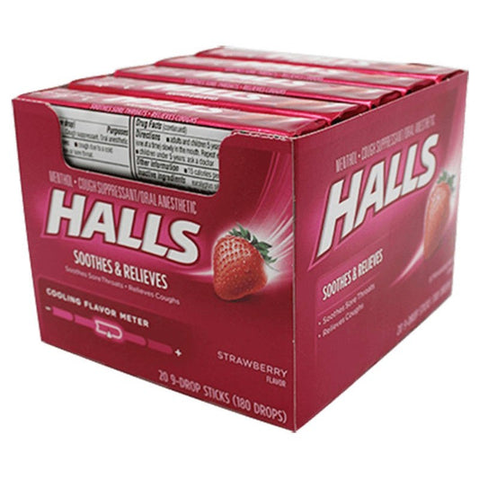 HALLS STRAWBERRY 20/9CT